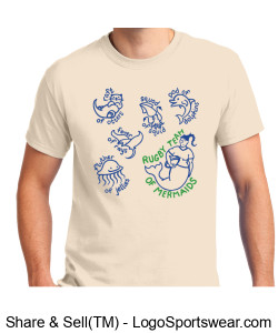 "Rugby Team of Mermaids" Tee - Adult Design Zoom